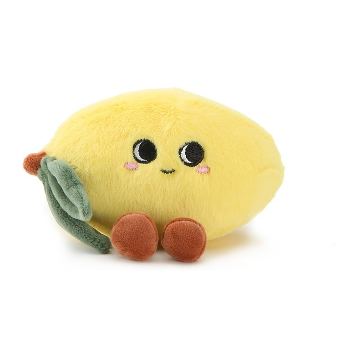 Blushbear Zitrone Plüschtier mit niedlichem Gesicht, gelbes weiches Stofftier als Kawaii Deko für Kinder, 10 cm - Bild 1