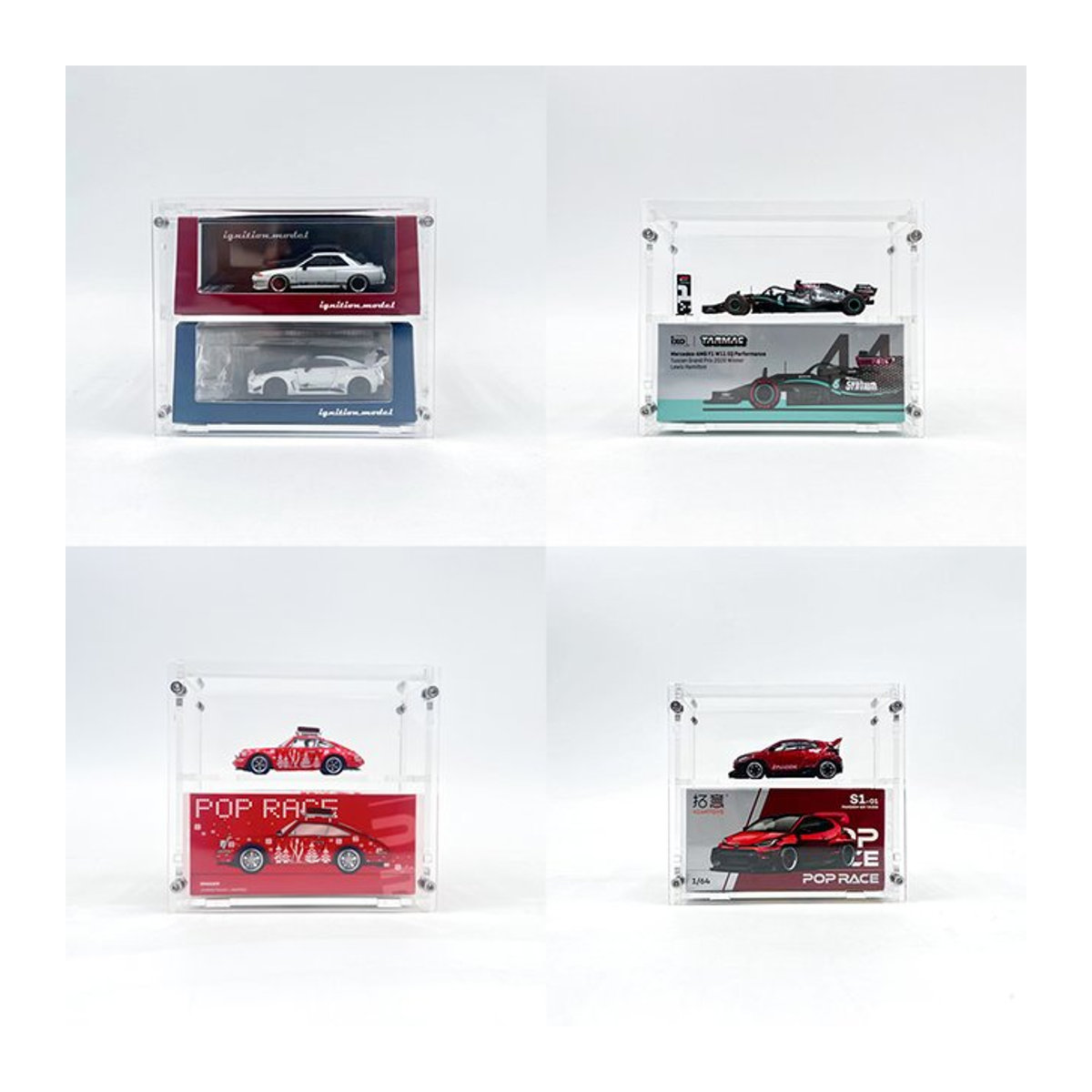 Bob Acryl Modellauto Vitrine für 1/64 Sammlerstücke, transparente Displaybox aus Kunststoff - Bild 1