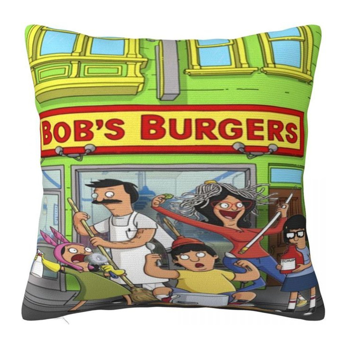 Bobs Lustige B-Burger Kissenbezug mit Reißverschluss, Multicolor, B/B/B: 18 x 18 x 18 cm - Bild 1