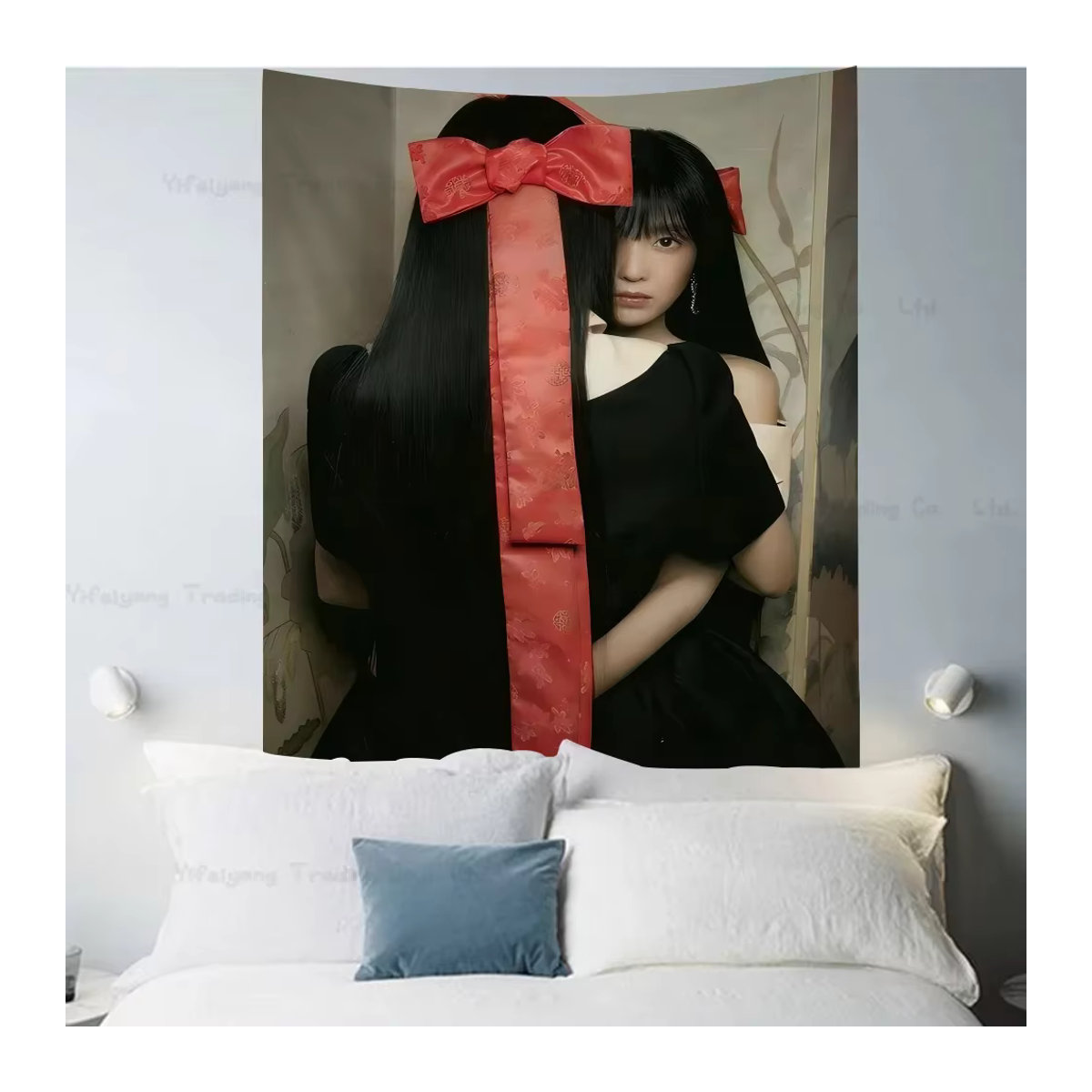 Bohemian Wandbehang Kpop R-Red V-Velvet Textil in Rot und Mehrfarbig, B/H: 70 x 70 cm - Bild 5