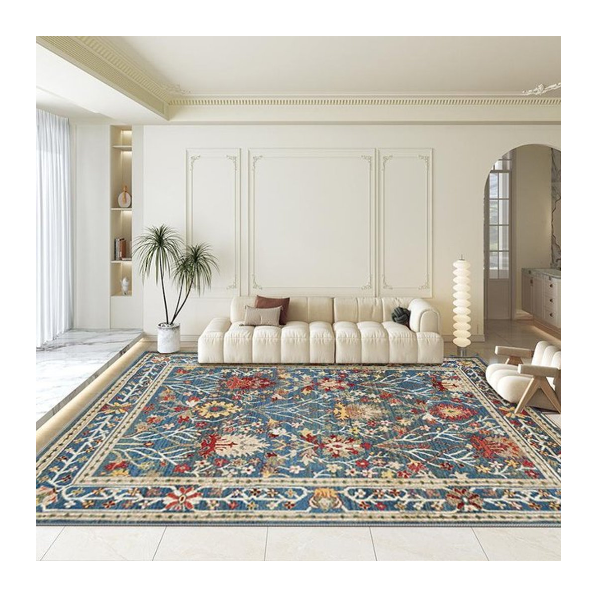 Böhmischer Kristall-Samt Teppich als dekorative Bodenmatte für Wohnzimmer und Schlafzimmer B/B/H: 60 x 40 cm - Bild 1