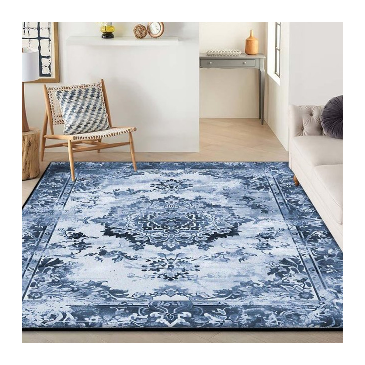 Böhmischer Teppich Wilton für Wohnzimmer und Schlafzimmer, weich und rutschfest, B/B: 60 x 90 cm - Bild 1