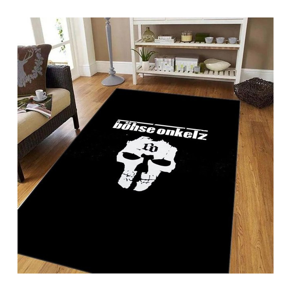 Böhse Onkelz Teppich Rutschfest und Waschbar für Wohnzimmer, Schlafzimmer oder Küche, B/B: 80 x 120 cm - Bild 1