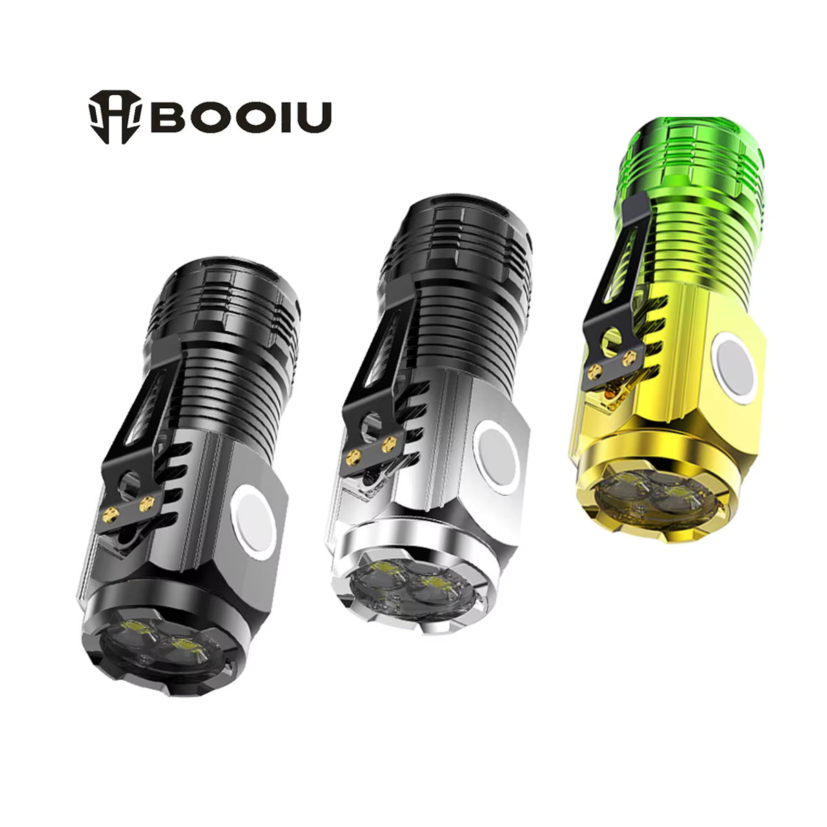 BOOIU Mini Taktische LED Taschenlampe mit USB-Aufladung und Magnet, Wasserdicht und Tragbar für Camping und Wandern - Bild 4