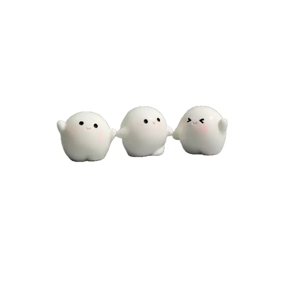 Boring Feng Zi Niedliche Geister-Stressabbau-Figuren aus Keramik in Weiß als minimalistisches Desktop-Ornament für emotionalen Komfort - Bild 2