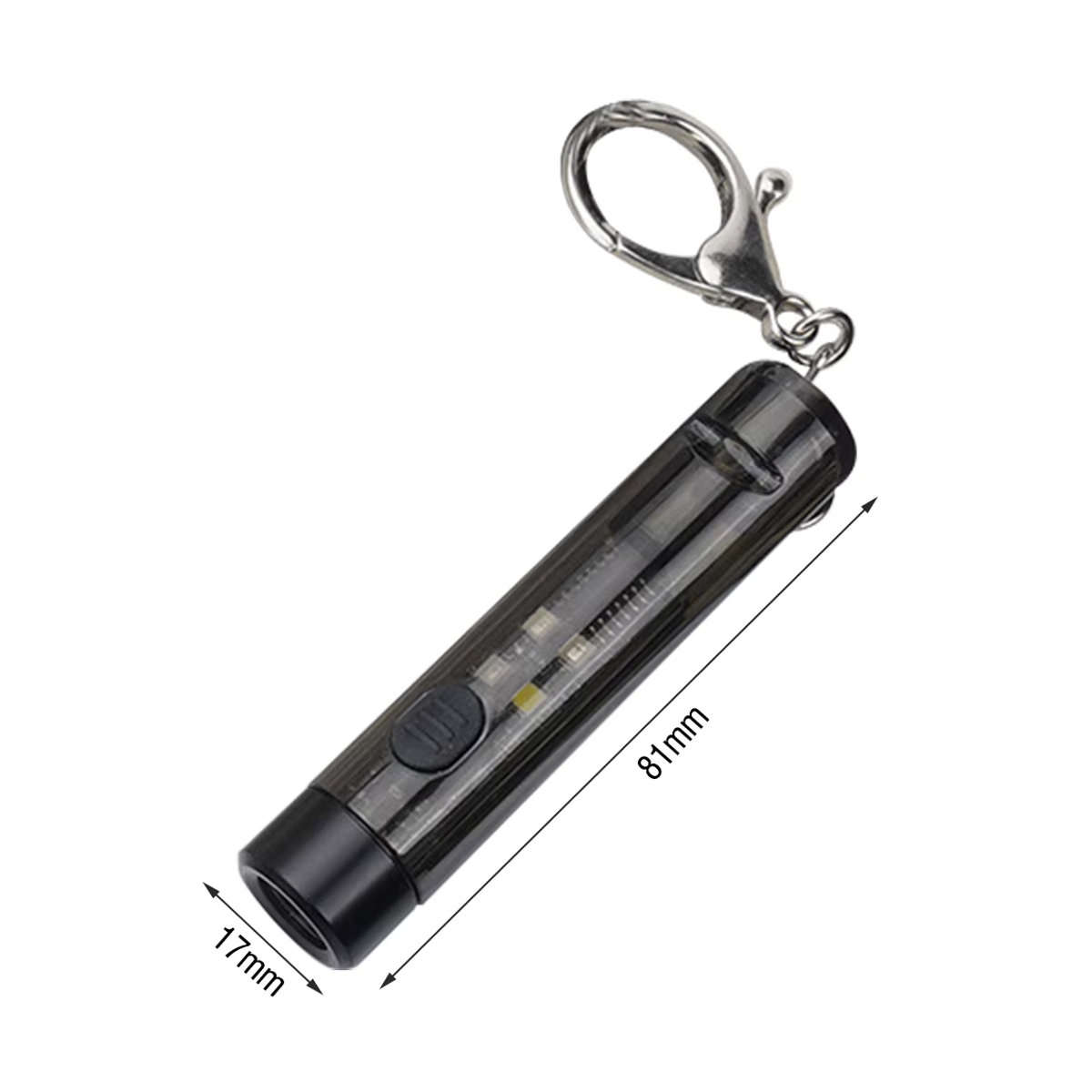 BORUiT LED-Schlüsselanhänger EDC-Taschenlampe mit Typ-C-Ladefunktion, wiederaufladbare Mini-Taschenlampe und UV-Arbeitsleuchte inklusive Pfeife für Camping und Outdoor - Bild 6