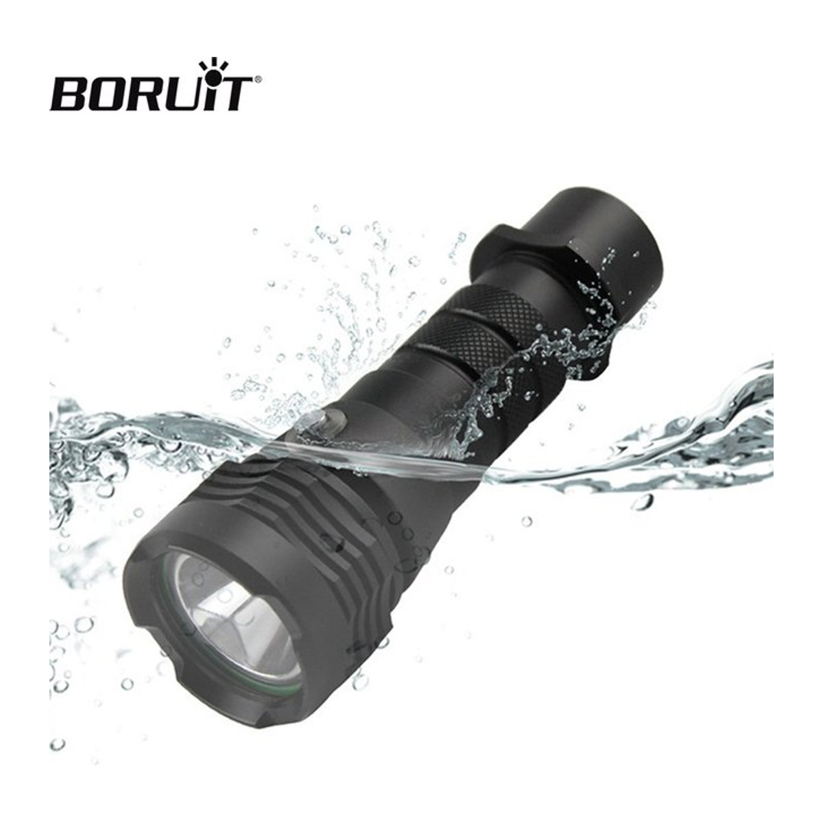 Boruit M51 LED Unterwasserlampe mit 1000lm, IP68 wasserdicht bis 80m Tiefe, Tauchlampe für Spearfishing - Bild 1