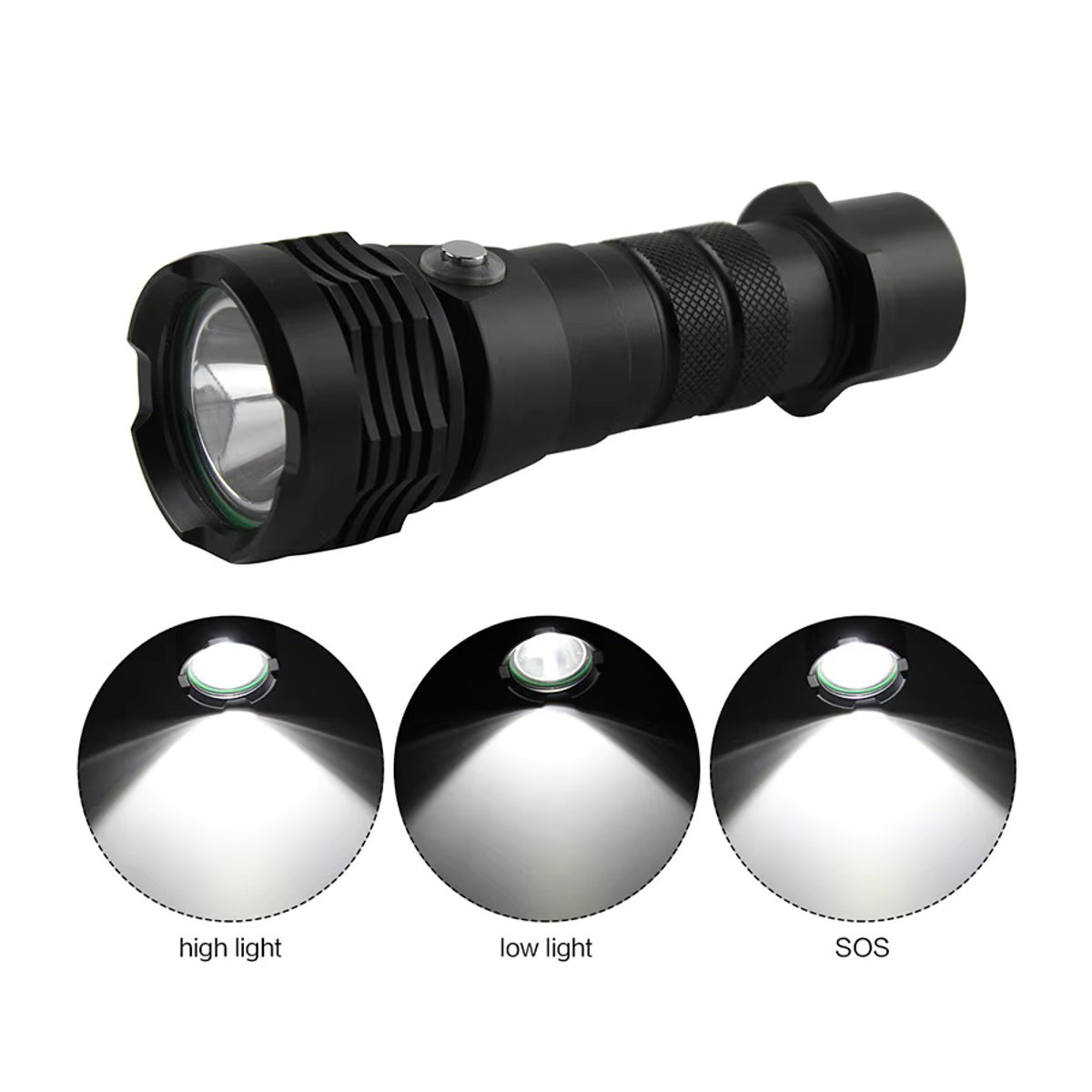 Boruit M51 LED Unterwasserlampe mit 1000lm, IP68 wasserdicht bis 80m Tiefe, Tauchlampe für Spearfishing - Bild 3