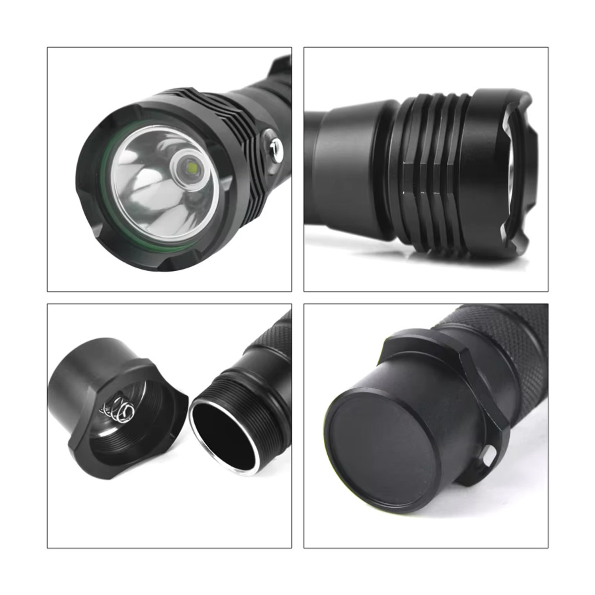 Boruit M51 LED Unterwasserlampe mit 1000lm, IP68 wasserdicht bis 80m Tiefe, Tauchlampe für Spearfishing - Bild 4