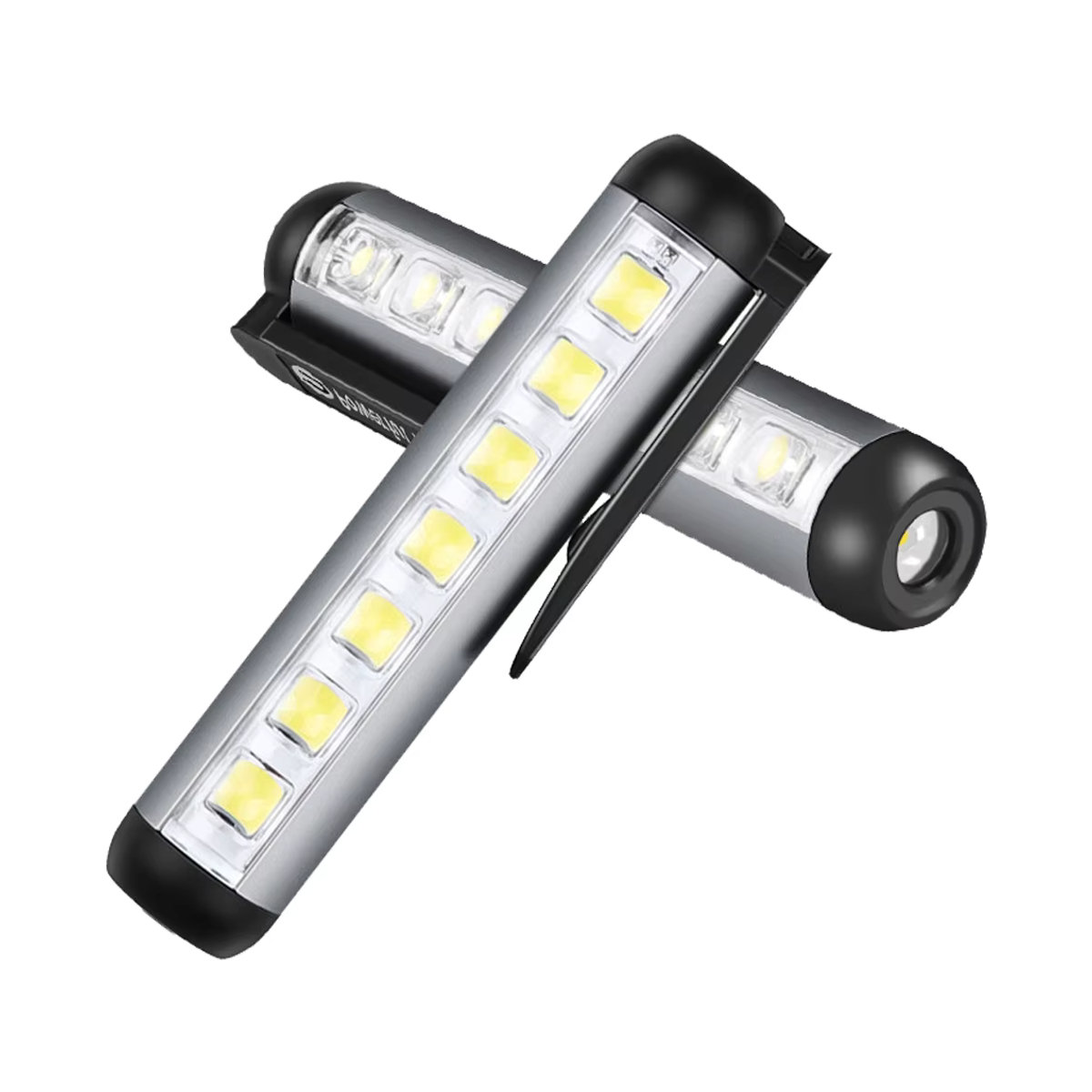 BORUiT Mini tragbare LED-Taschenlampe Typ C wiederaufladbar mit Clip und Magnet, wasserdichte ultrahelle Campinglampe - Bild 2