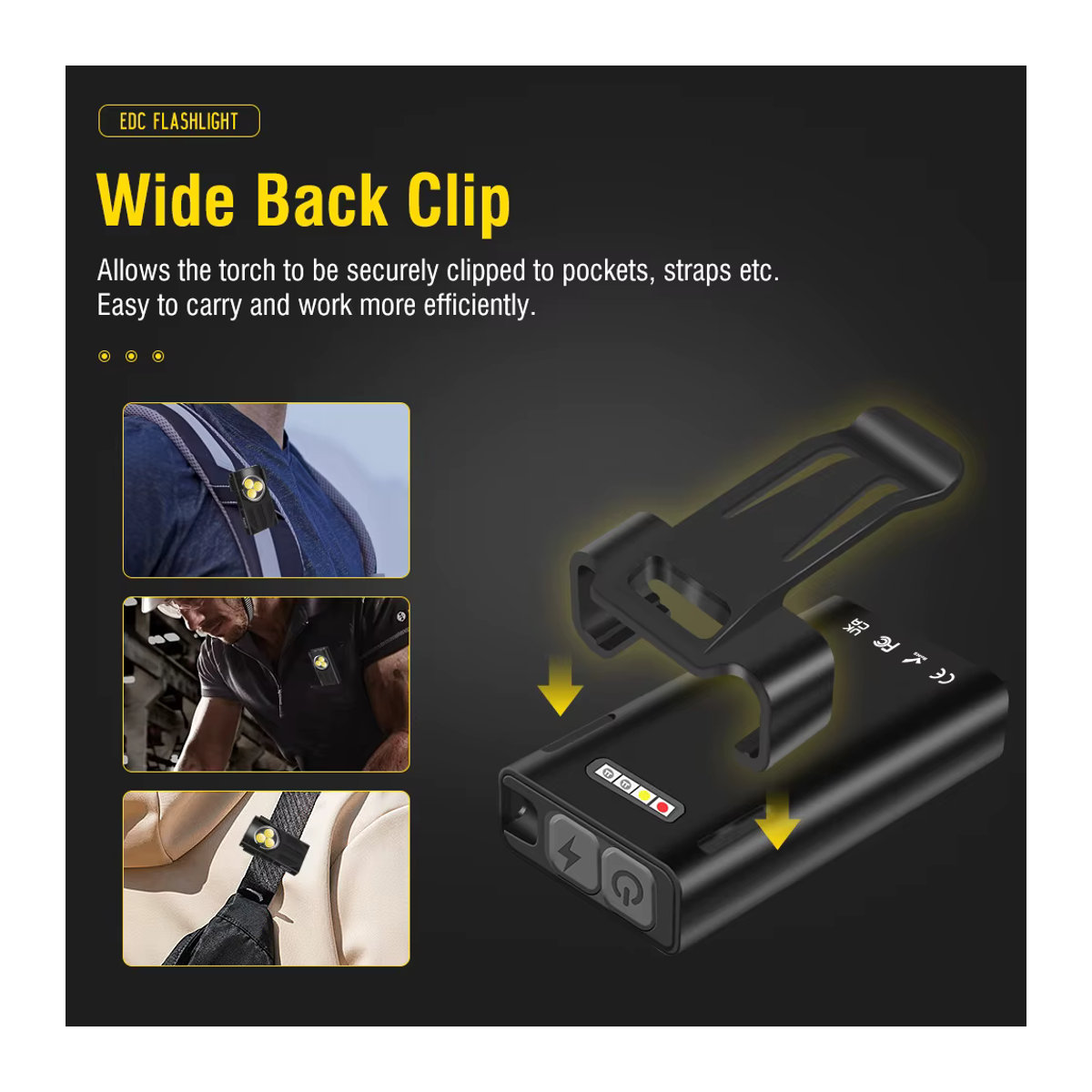 Boruit V7 Mini COB LED Schlüsselbund Taschenlampe mit Typ-C wiederaufladbarem Akku, UV-Licht und Magnet für Camping und Angeln - Bild 3