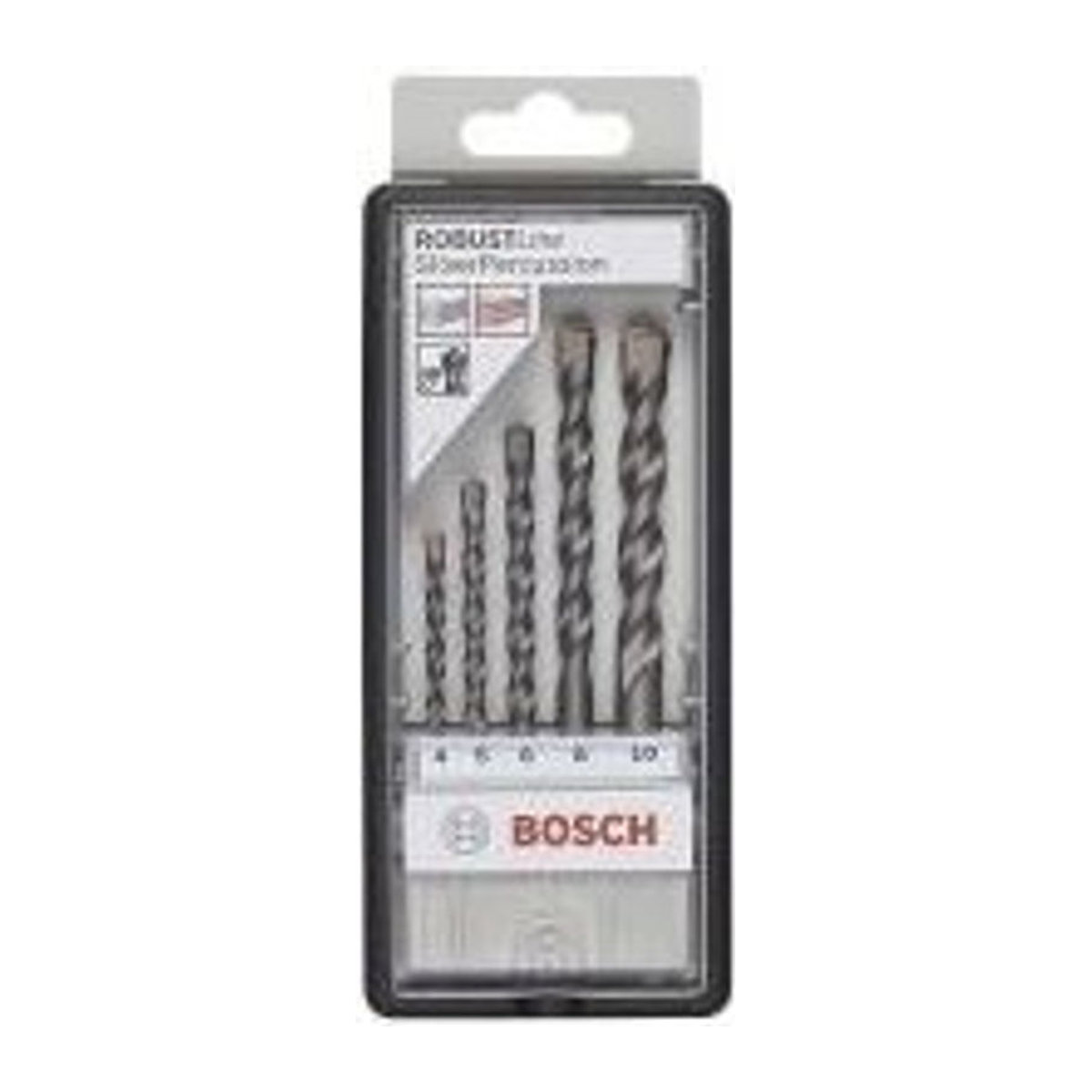 Bosch Beton-Spiralbohrer-Set Robust Line 5-teilig mit Zylinderschaft 4 mm bis 10 mm - Bild 2