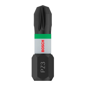 Bosch Impact Control Schrauberbit 2x PZ3 aus Stahl, 25 mm