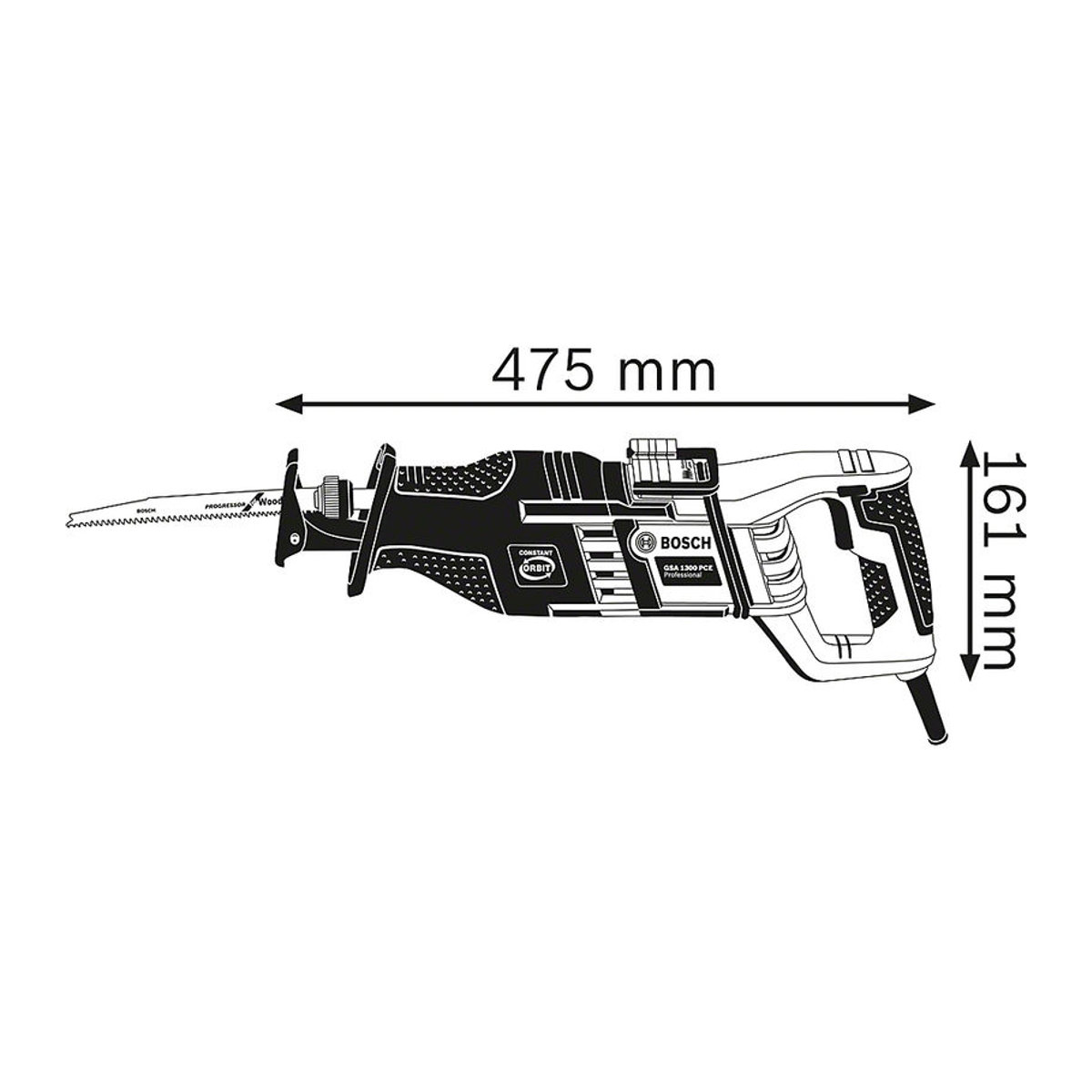 Bosch Professional GSA 1300 PCE Säbelsäge mit 1300W inklusive Koffer für Metall und Kunststoff - Bild 2