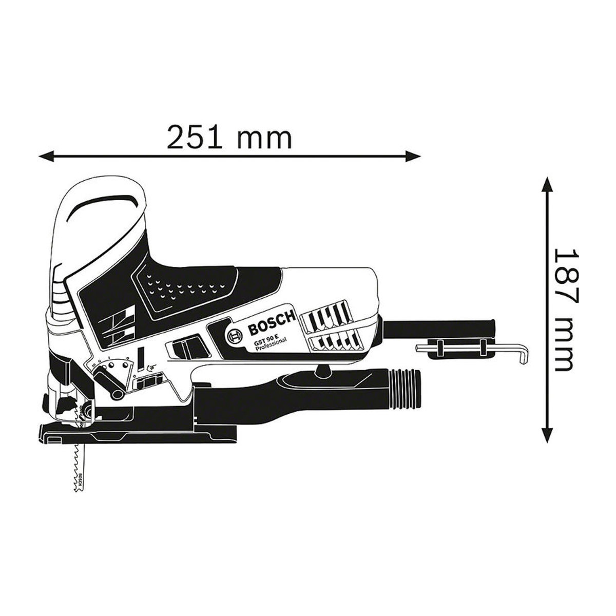 Bosch Professional GST 90 E Stichsäge mit 650W und Koffer - Bild 5