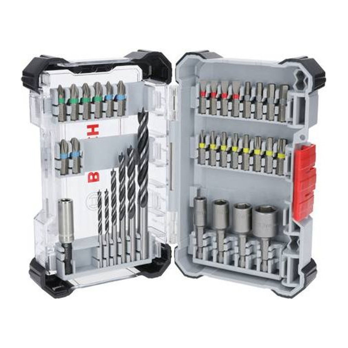 Bosch Werkzeugset Extra Hard Schrauberbit- und PRO Wood Bohrer-Set Aufsteller 35tlg. aus Stahl - Bild 1