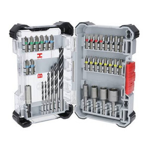 Bosch Werkzeugset Extra Hard Schrauberbit- und PRO Wood Bohrer-Set Aufsteller 35tlg. aus Stahl