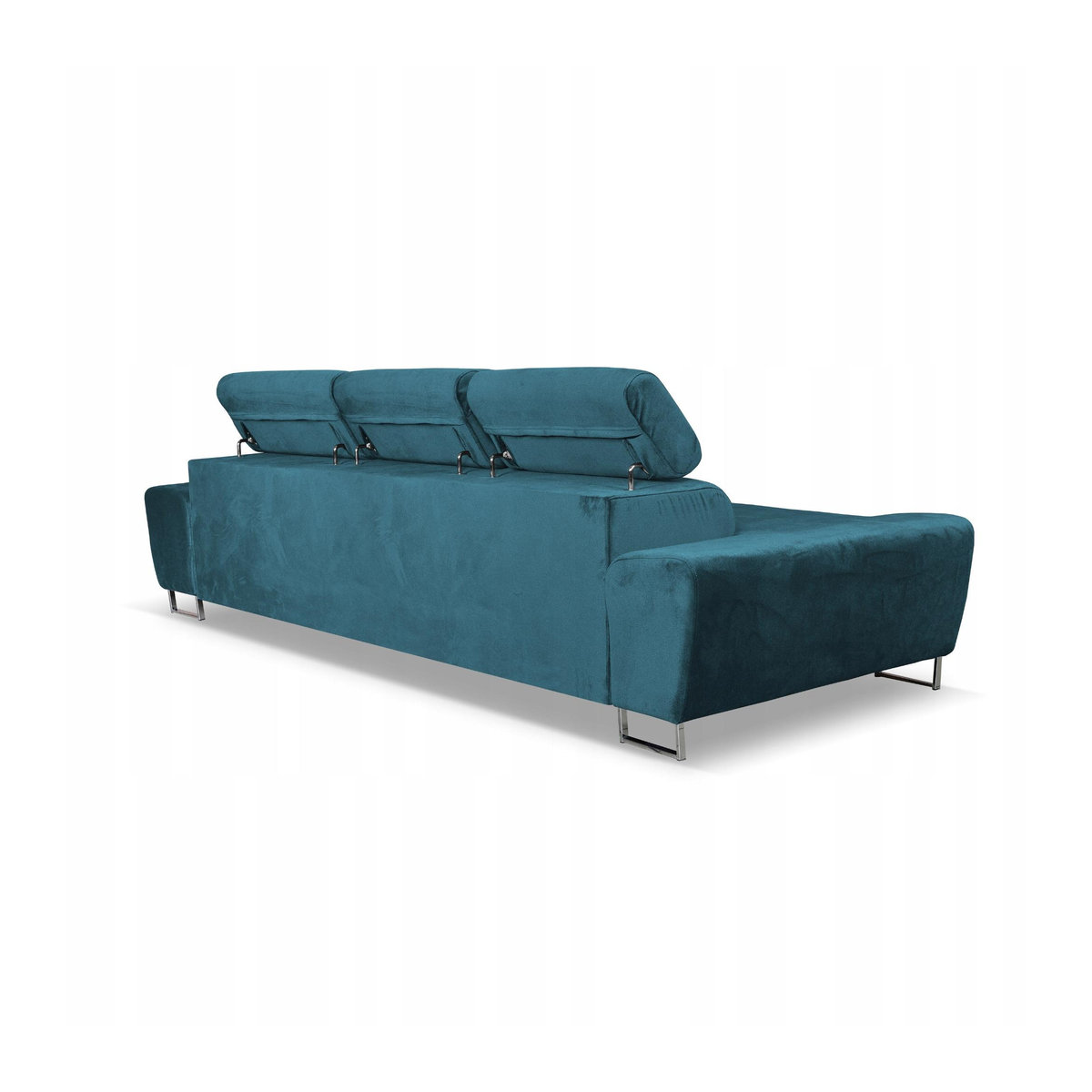 Bosso Family Möbel 3-Sitzer Schlafsofa aus blauem Samt mit Schlaffunktion - Bild 3