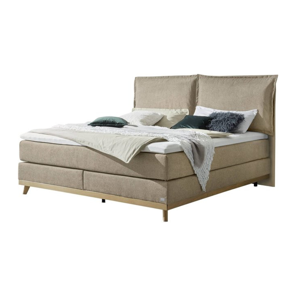 Boxspringbett HASENA IMELDA in Pace Sand, B/T/H: 200 x 115 x 200 cm - Bild 1