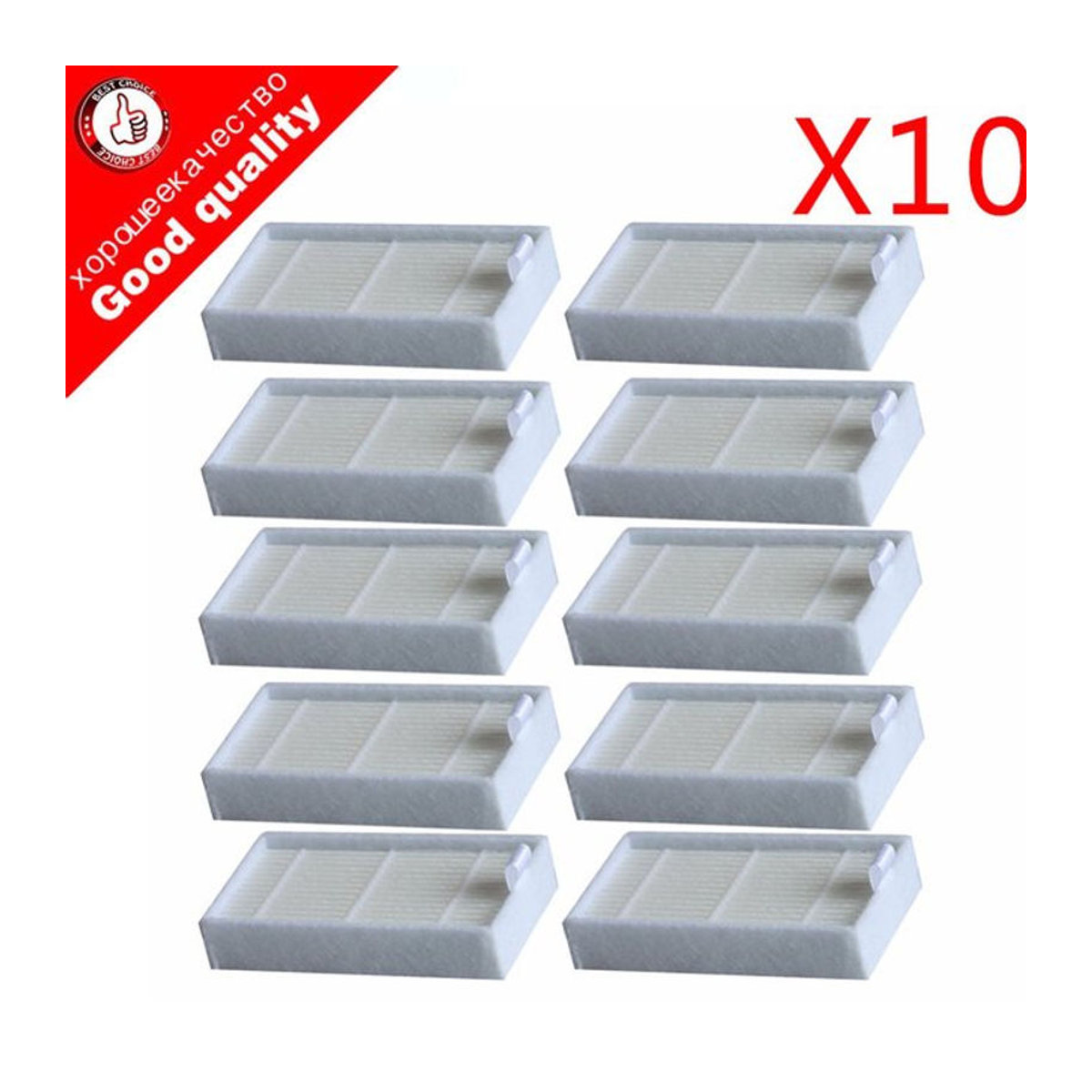 BPfire HEPA Filter Set für Chuwi V3, iLife X5 V5 V50 V3 V5Pro und Ecovacs CR130 CR120 CEN540 CEN250 in Weiß und dunkles Khaki - Bild 1