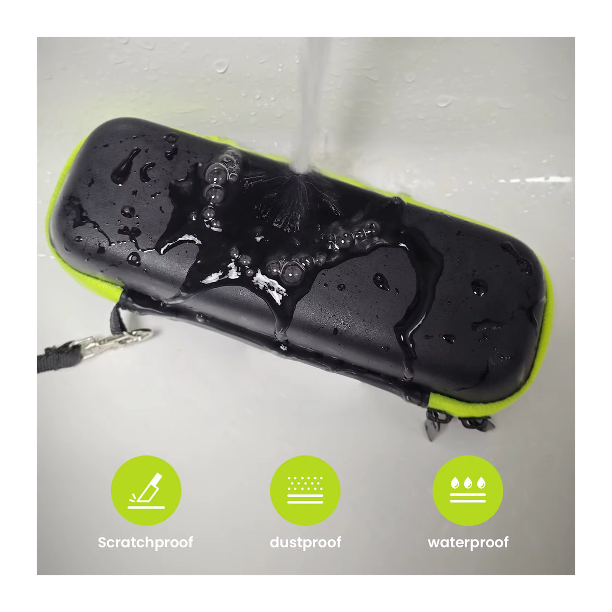 Brangdy EVA-Hartschale Reiseschutzhülle und Aufbewahrungstasche passend für Philips OneBlade QP2520 QP2620 QP2630 QP2515 QP2510 QP6530 in Schwarz oder Grün - Bild 3
