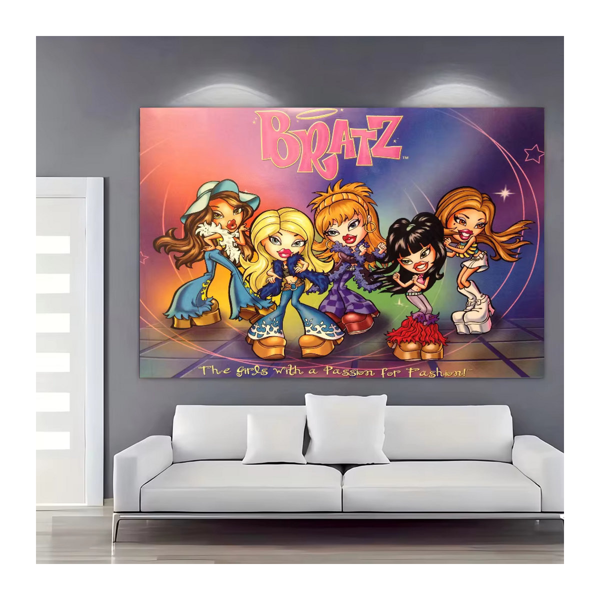 Bratz Fotografie Hintergrund Poster aus Textil, mehrfarbig, B/H: 120 x 70 cm - Bild 2