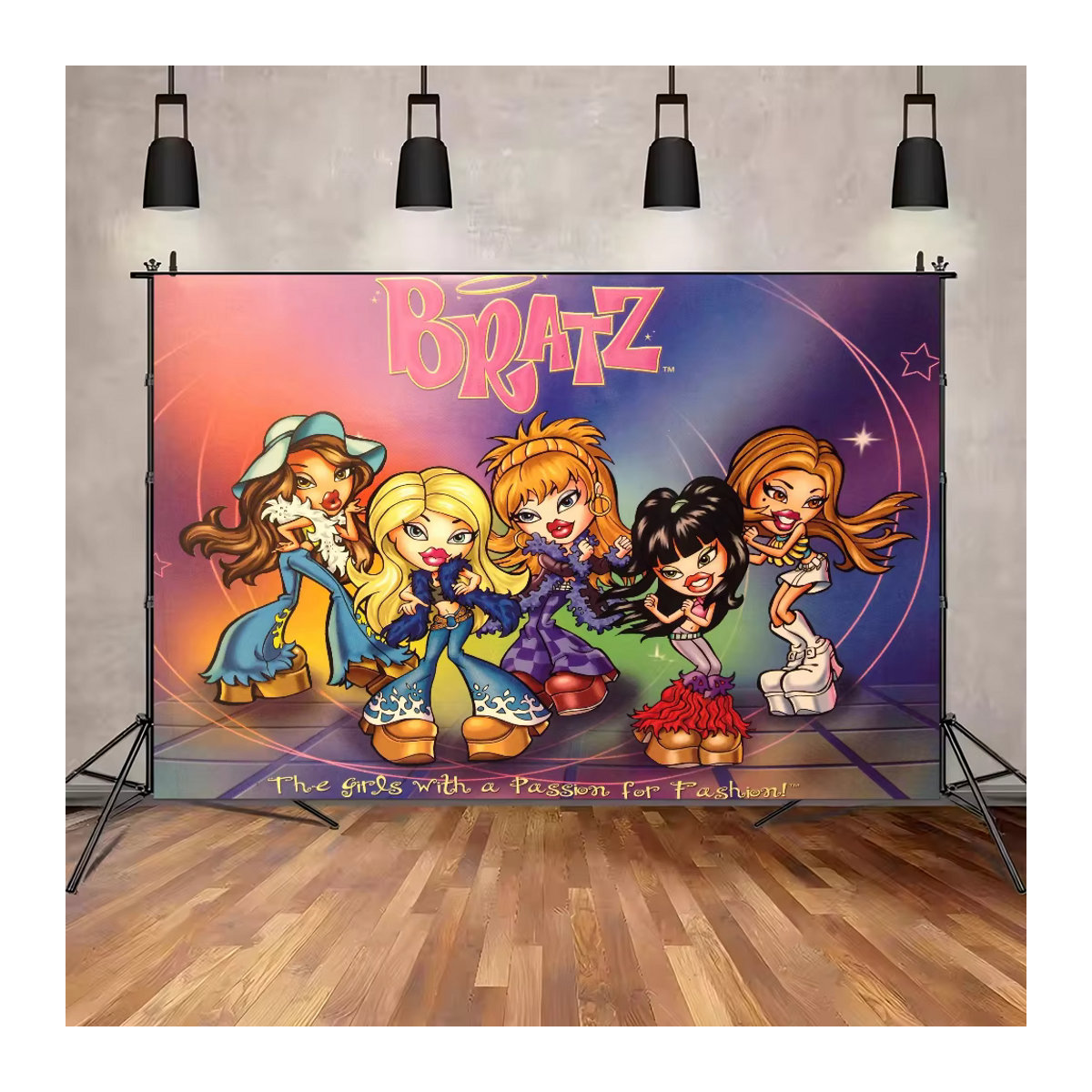 Bratz Fotografie Hintergrund Poster aus Textil, mehrfarbig, B/H: 120 x 70 cm - Bild 3