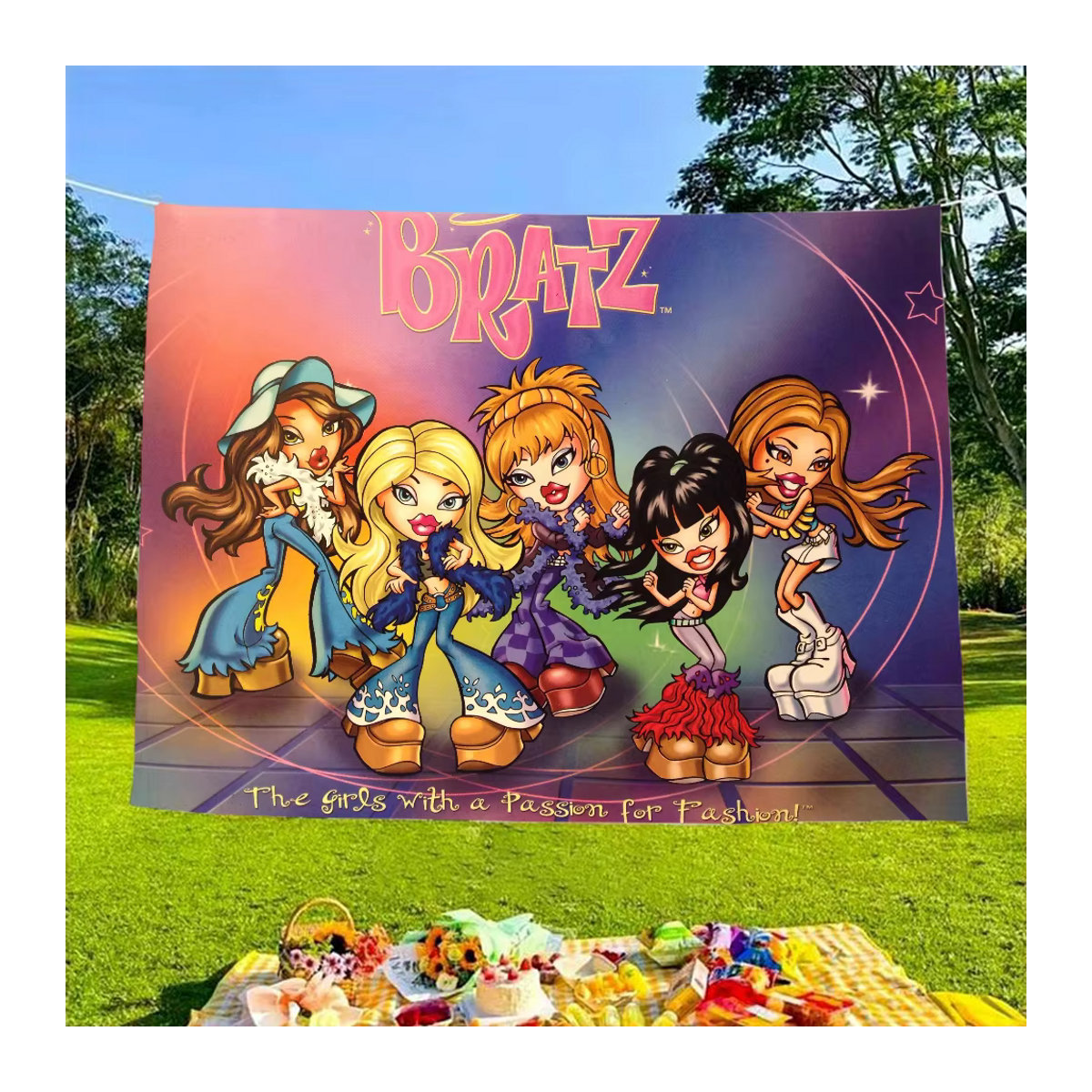 Bratz Fotografie Hintergrund Poster aus Textil, mehrfarbig, B/H: 120 x 70 cm - Bild 6