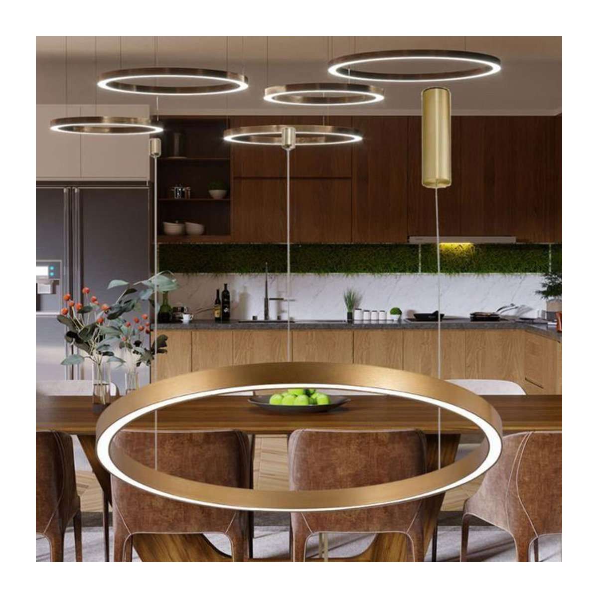 BRAYTRON 2560 Design-LED-Pendelleuchte, Gold, 3-in-1, 35 W, Aluminium - Bild 2