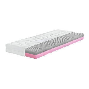 Breckle Young Comfort 7-Zonen Kaltschaum-Matratze für Kinder und Jugendliche, Weiß, B: 100 cm, L: 200 cm