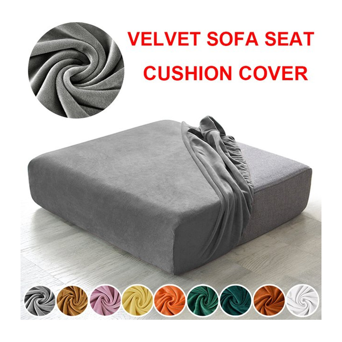 BRHUIXUE Super Samt Sofa Kissenbezug Elastisch als L-Form Eckenschutz für Sessel und Sofas in Rot oder Grau - Bild 1