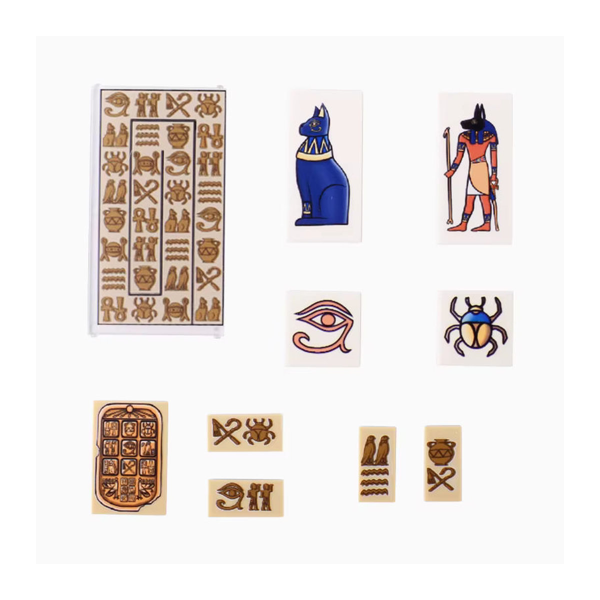 BRICKPANDA MOC Ägypten Wandbild Bausteine Set mit Relief-Motiven und Tieren, mehrfarbig, Kunststoff - Bild 3