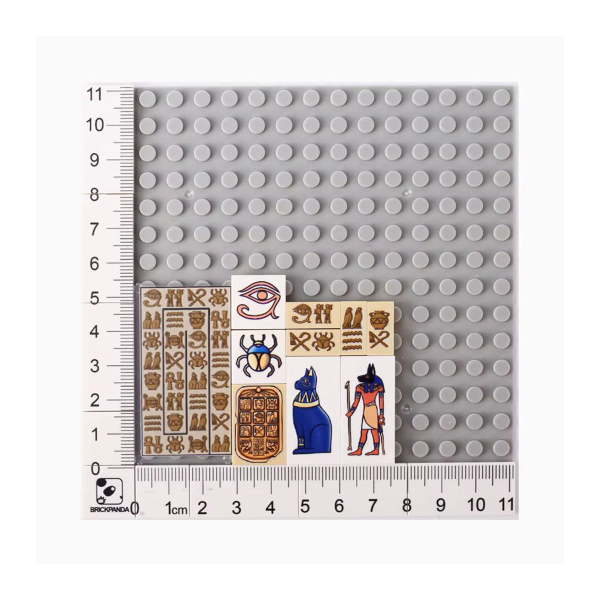 BRICKPANDA MOC Ägypten Wandbild Bausteine Set mit Relief-Motiven und Tieren, mehrfarbig, Kunststoff - Bild 4