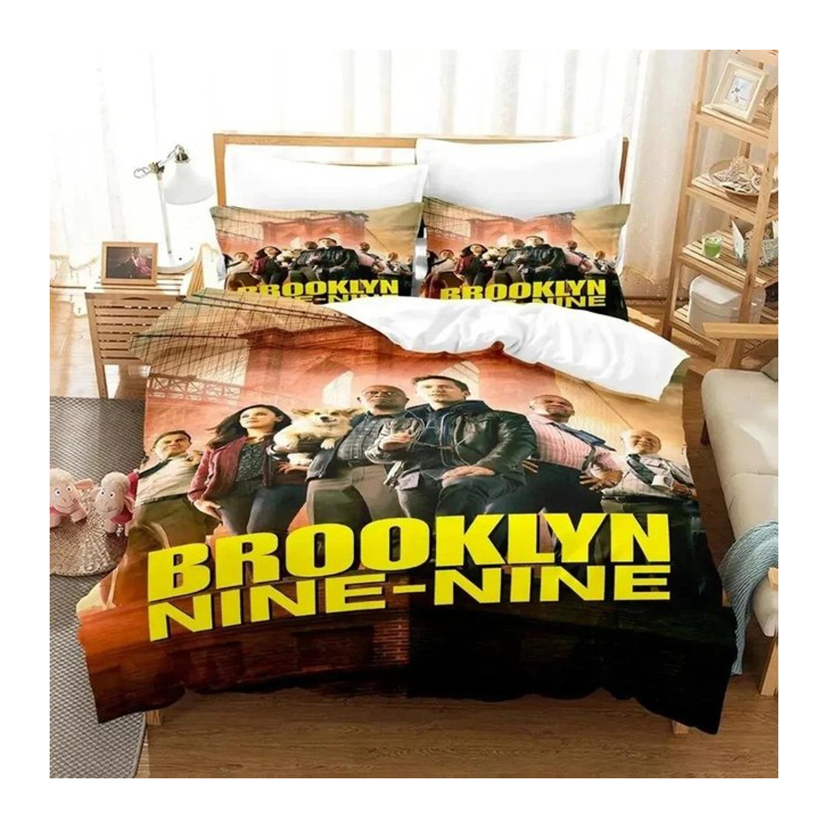 Brooklyn Nine-Nine Bettwäsche-Set mit Bettbezug und Kissenbezug für Kinder und Erwachsene, Single 135 x 200 cm - Bild 1