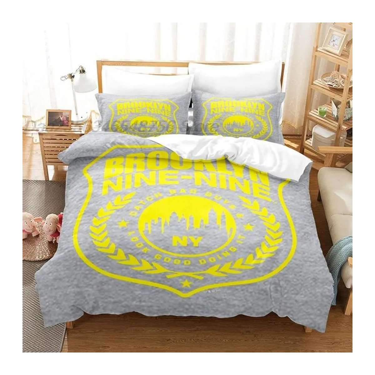 Brooklyn Nine-Nine Bettwäscheset mit 3D-Druck für Einzelbetten, B/H: 135 x 200 cm - Bild 1