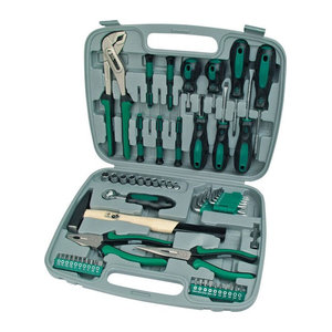 Brüder Mannesmann Werkzeugkoffer M29057 bestückt 57-teilig aus Kunststoff und Metall in Grau