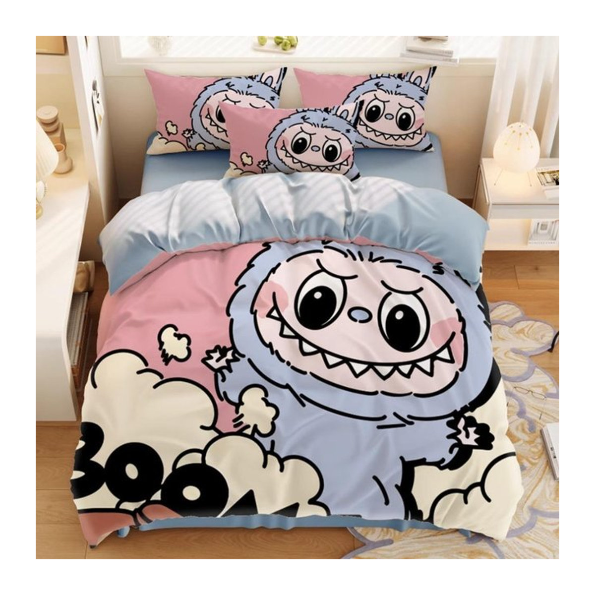 Bubu Bettzeug 2/3-teiliges Schlafzimmer-Set aus Mikrofaser mit Reißverschluss, Breite: 90 cm, Länge: 200 cm - Bild 1