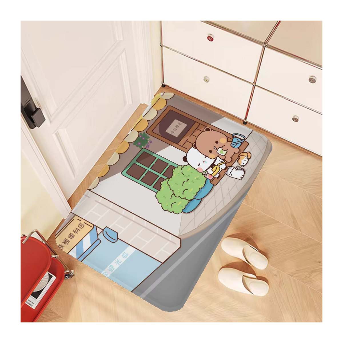 Bubu Dudu Anti-Rutsch Fußmatte im nordischen Stil für Eingang, Wohnzimmer oder Schlafzimmer, mehrfarbig und bedruckt - Bild 3