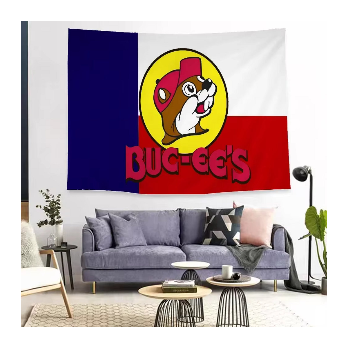 Bucs-Ees Hippie Wandbehang im Bohemian Science Fiction Design, mehrfarbig, Textil, B/H: 70 x 70 cm - Bild 2