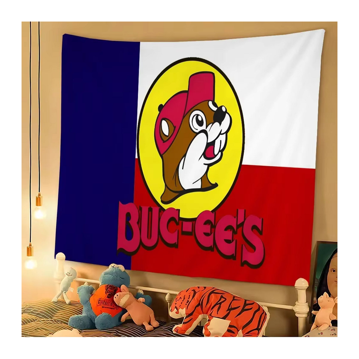 Bucs-Ees Hippie Wandbehang im Bohemian Science Fiction Design, mehrfarbig, Textil, B/H: 70 x 70 cm - Bild 5