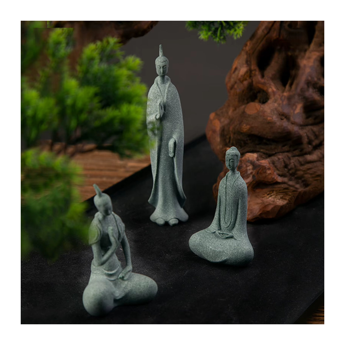 Buddha Skulptur als Tischkunst zur Dekoration für dein Aquarium, Wohnzimmer oder Schlafzimmer - Bild 3