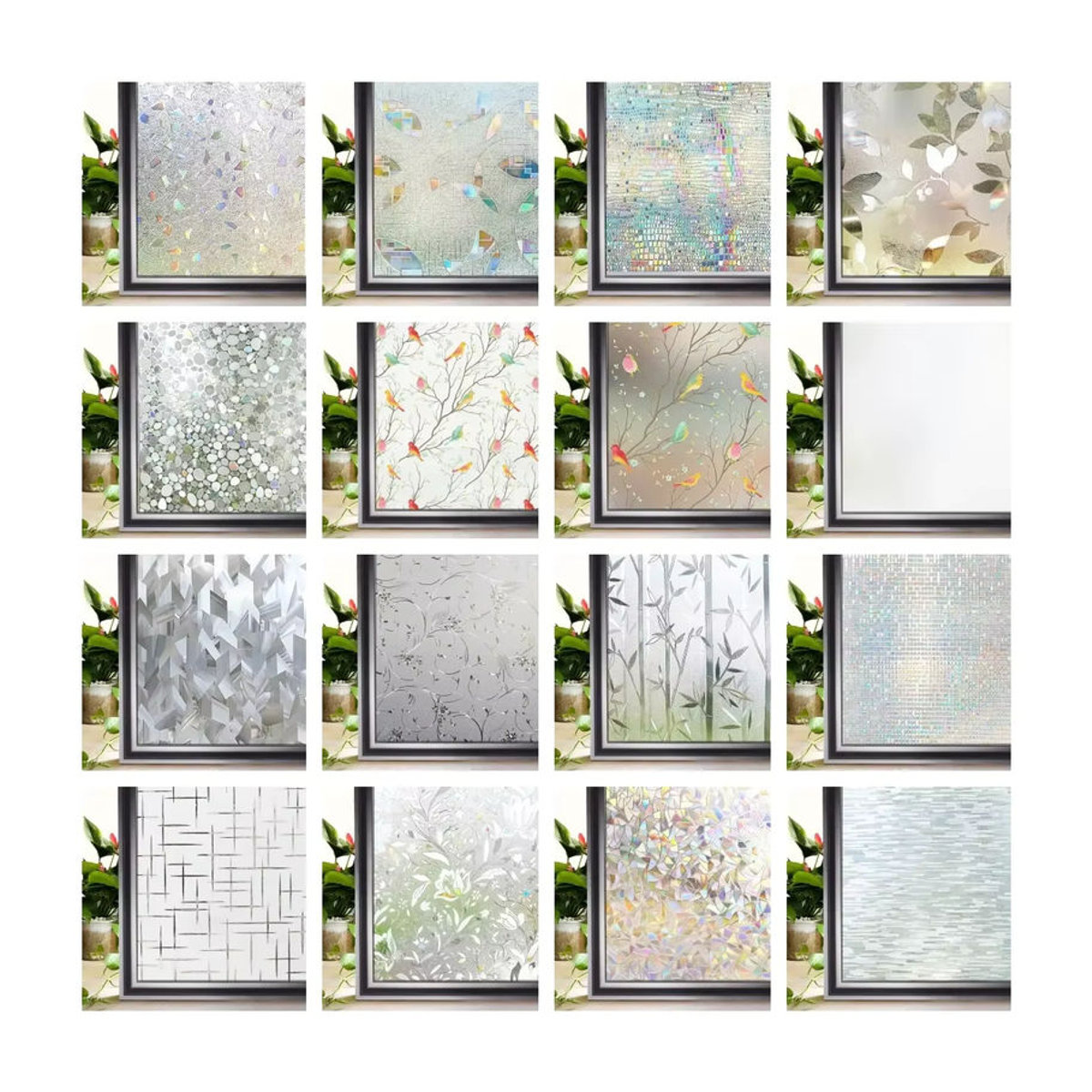 BUNPIG Rainbow Window Vinyl Sonnenschutzfolie zur Wärmekontrolle, Mehrfarbig und Grau, Rechteckig, Kunststoff - Bild 5