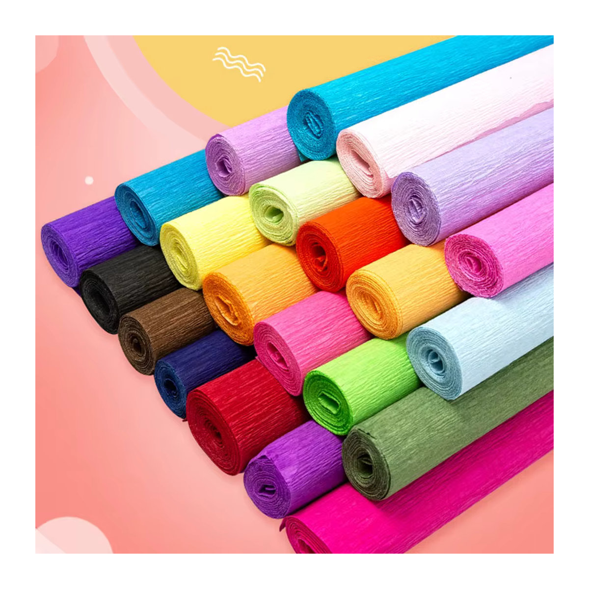 Bunte Krepppapierrolle für Origami und DIY-Bastelarbeiten, B/L: 25 x 250 cm, Multicolor - Bild 2