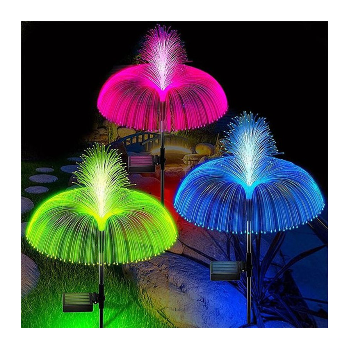 Bunte Solar-Quallen-Lichter mit LED und IP65 Wasserdichtigkeit für die Garten- und Landschaftsdekoration - Bild 1