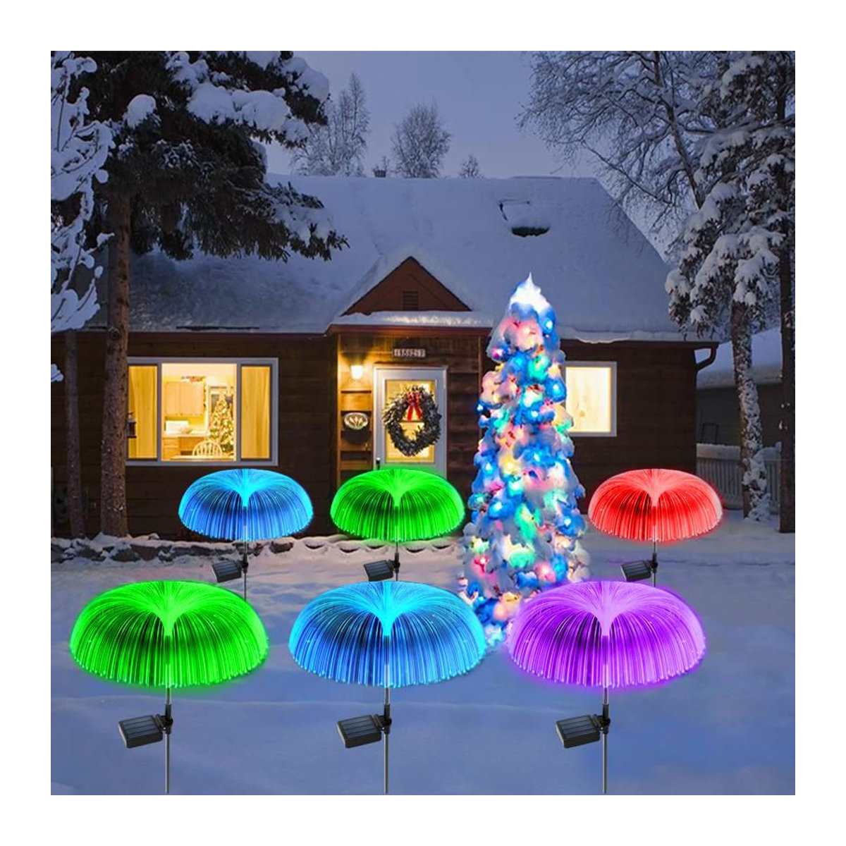 Bunte Solar-Quallen-Lichter mit LED und IP65 Wasserdichtigkeit für die Garten- und Landschaftsdekoration - Bild 11