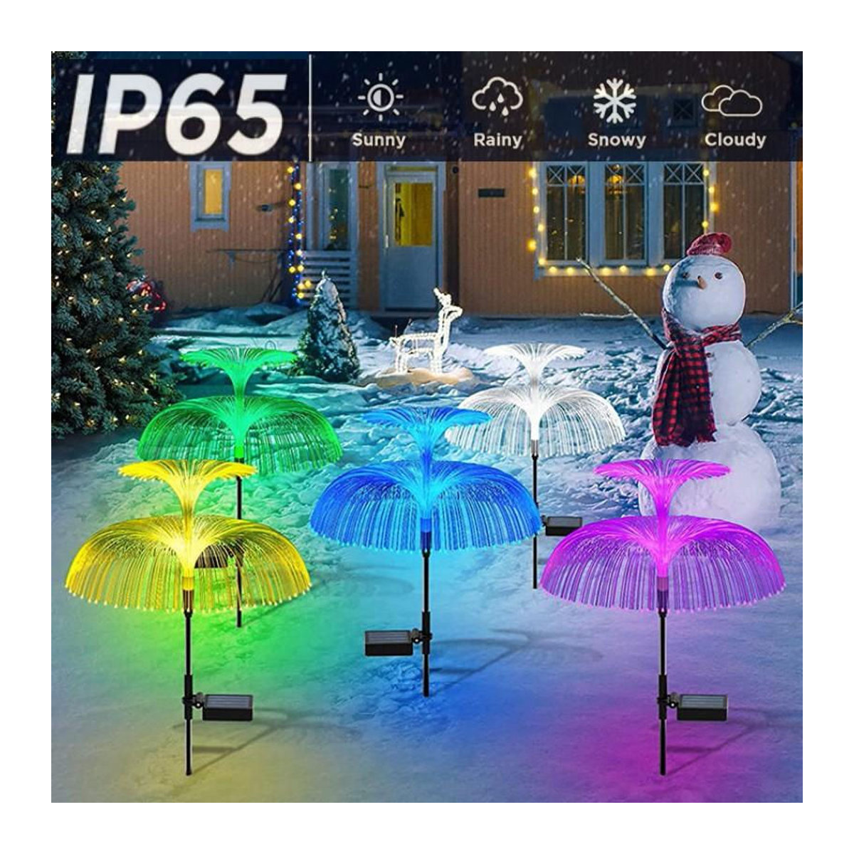 Bunte Solar-Quallen-Lichter mit LED und IP65 Wasserdichtigkeit für die Garten- und Landschaftsdekoration - Bild 10