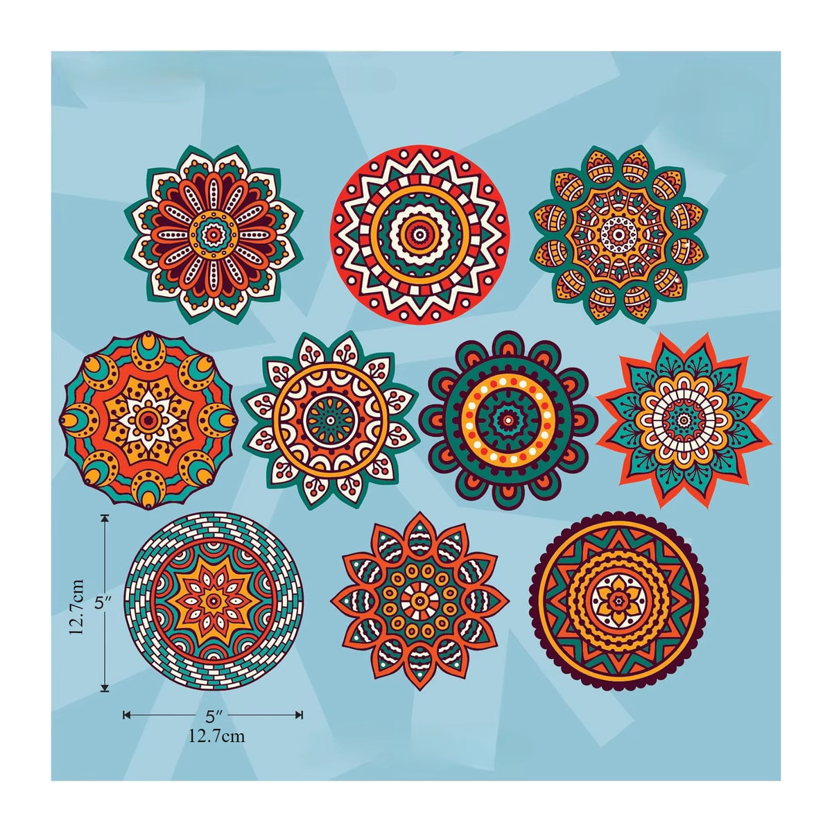 Bunte Sonnenblumen Fensteraufkleber zur Dekoration von Glasflächen und Schiebetüren in Multicolor - Bild 1