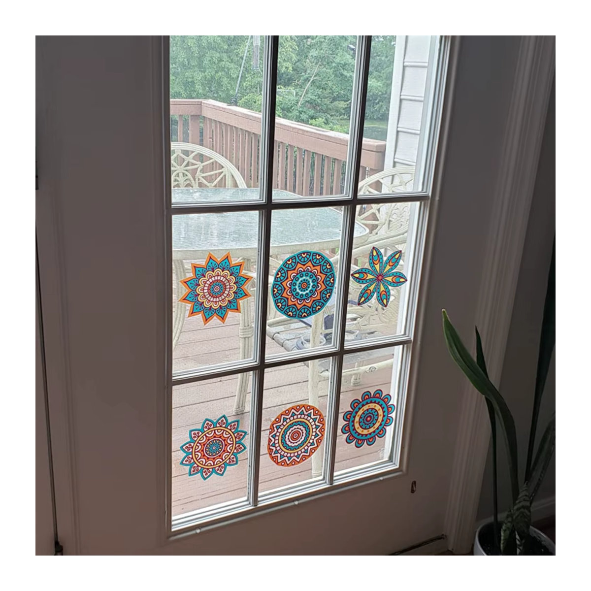 Bunte Sonnenblumen Fensteraufkleber zur Dekoration von Glasflächen und Schiebetüren in Multicolor - Bild 4