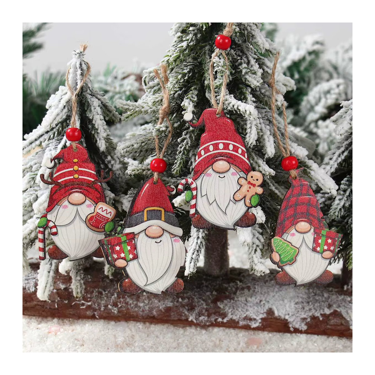 Bunte Weihnachtszwerge als Holzanhänger für deine Weihnachtsdekoration - Bild 5