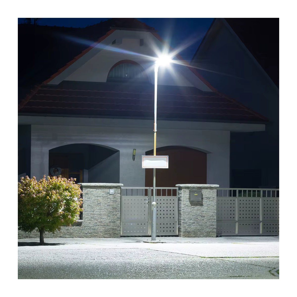 Burhui LED-Straßenlaterne in Schwarz aus Aluminium, 200 W, moderne Außenleuchte mit 216 LEDs und IP65 Wasserdichtigkeit - Bild 5